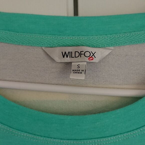 WILDFOX Blue Stripe Sweatshirt size S - Picture 5 of 12